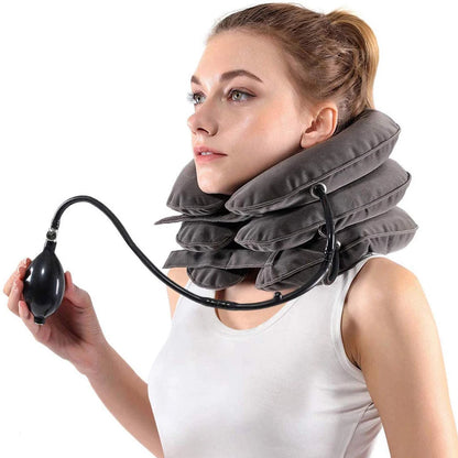 Cervical Neck Traction Device,Relief for Chronic Neck & Shoulder Alignment Pain,Inflatable Neck Stretcher Collar for Home Relief